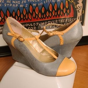 Anthropologie wedge heels